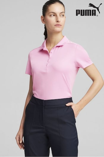 Puma manga Pink Pure Golf Womens Polo Shirt (B75907) | £35