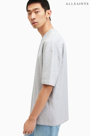 AllSaints Grey Isac Short Sleeve Crew T-Shirt (B75991) | £55