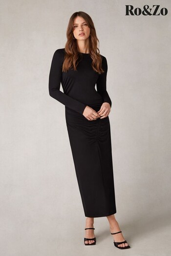 Ro&Zo Jersey Ruched Side Midaxi Dress (B76083) | £89