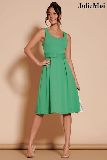 Jolie Moi 1950's Inspired Belted Swing Dress (B76087) | £68
