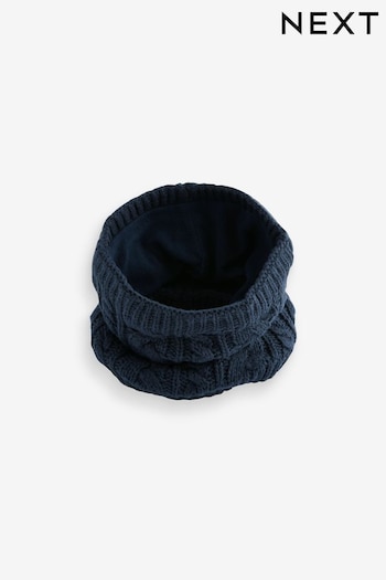 Navy Blue Cable Knit Snood (1-16yrs) (B76092) | £7 - £11