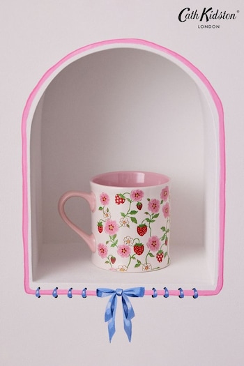 Cath Kidston Set of 4 Cream Strawberry Mollie Mugs (B76294) | £40