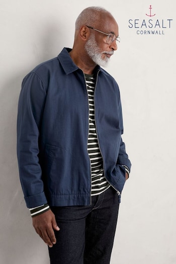 Seasalt Cornwall Blue Navy Men's Bilander Jacket (B76340) | £86