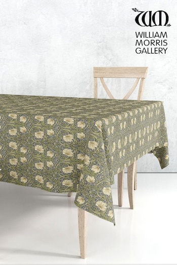 William Morris Gallery Grey Pimpernel Wipe Clean Table Cloth (B76405) | £40 - £64