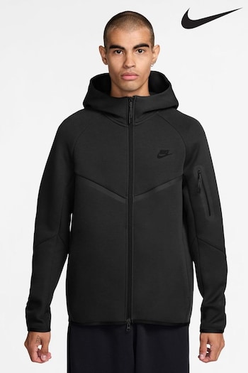 Nike Black Tech Fleece Zip Through Hoodie (B76414) | £110