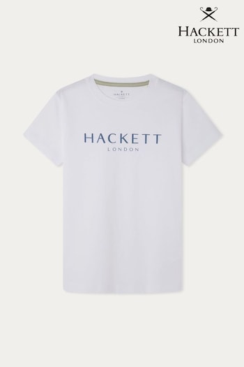 Hackett London Older Boys Short Sleeve White T-Shirt (B76419) | £30