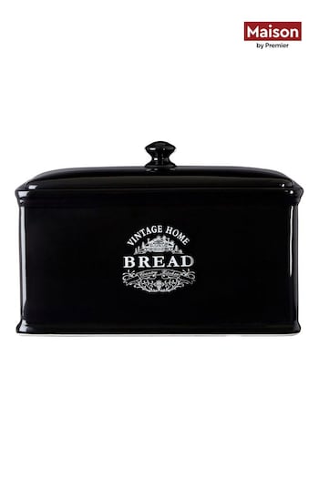 Maison by Premier Black Edition Vintage Home Bread Box (B76880) | £66