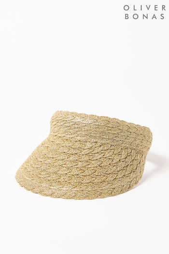 Oliver Bonas Gold Sparkle Visor Hat (B77141) | £26