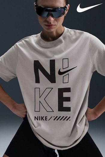 Nike Grey Short Sleeve 100% Cotton Boyfriend T-Shirt (B77324) | £38