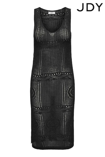 JDY Black Petite Crochet Sleeveless Dress (B77438) | £26