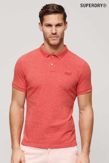 Superdry Red Classic Pique Polo Shirt (B77448) | £40