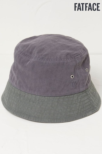 FatFace Grey Colour Block Bucket Hat (B77500) | £20