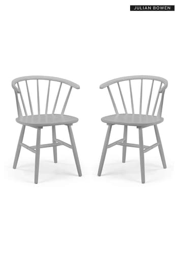 Julian Bowen Set of 2 Grey Modena Dining Chairs (B77641) | £185