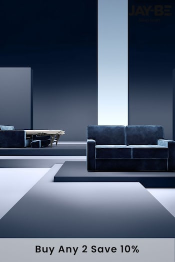 Jay-Be Luxe Velvet Royal Blue Linea 2 Seater Sofa Bed (B77725) | £2,900