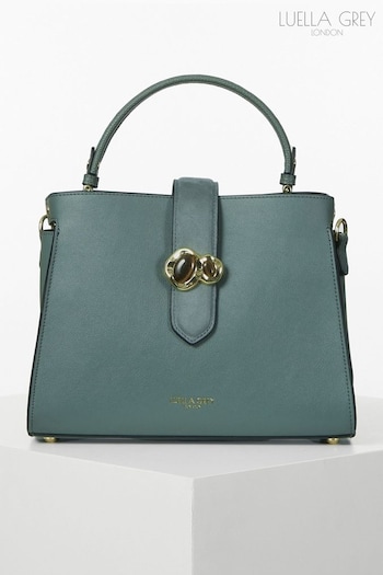 Luella Grey Green Carrie Tote Cross-Body Bag (B77841) | £99