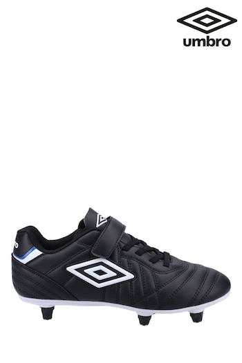 Umbro Black Speciali Liga Soft Ground Jnr Football Boots (B78022) | £40
