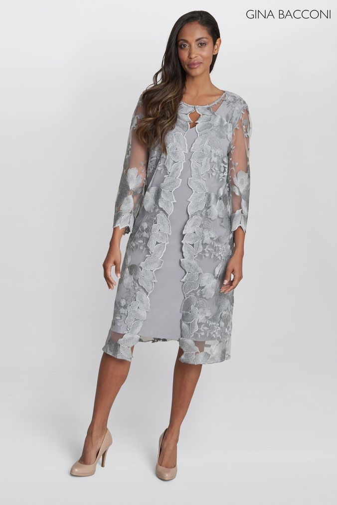 Silver grey clearance wedding guest dress