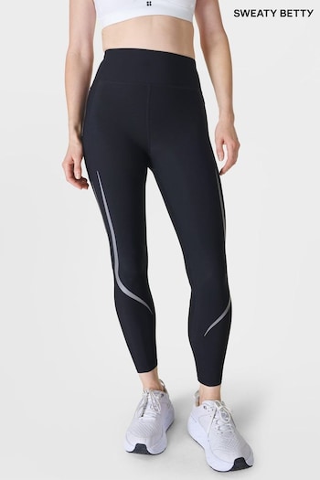 Sweaty Betty Black 7/8 Length Zero Gravity Illuminate Run Leggings (B78122) | £100