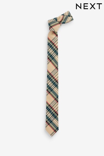 Tan Brown Tartan Tie (1-16yrs) (B78444) | £9