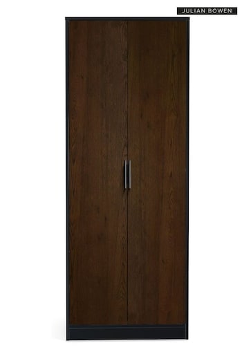 Julian Bowen Black Alba 2 Door Wardrobe (B78446) | £330