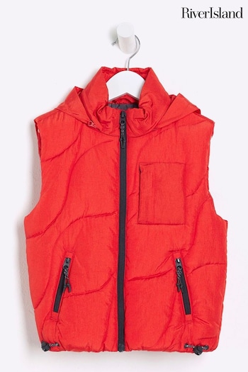 River Island Red Boys Wave Gilet (B78469) | £22