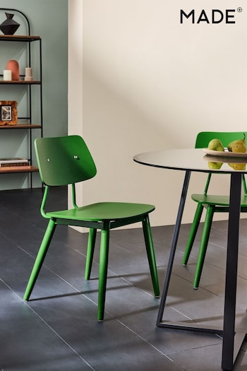 MADE.COM Set of 2 Green Airi Dining Chairs (B78559) | £299