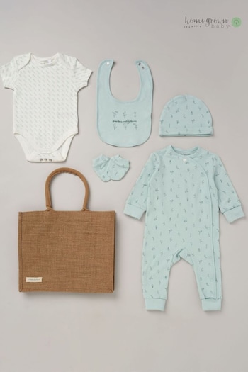 Homegrown Blue Baby Gift Set With Bag 5-Piece (B78745) | £28