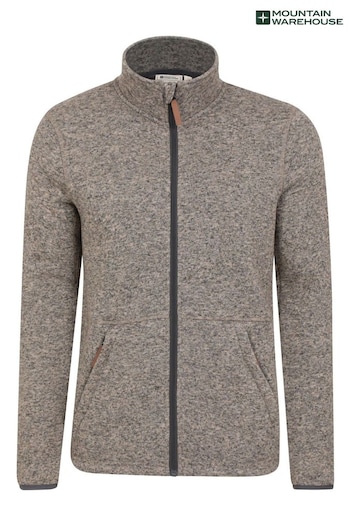 Mountain Warehouse Grey Mens Idris II Full-Zip Fleece Jacket (B78998) | £48