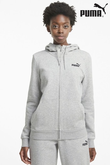Puma Grey Womens Essentials Full-Zip Hoodie (B79156) | £53