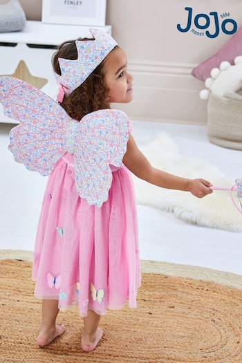 JoJo Maman Bébé Ditsy Ditsy Print Fairy Wing, Crown & Wand Set (B79223) | £35