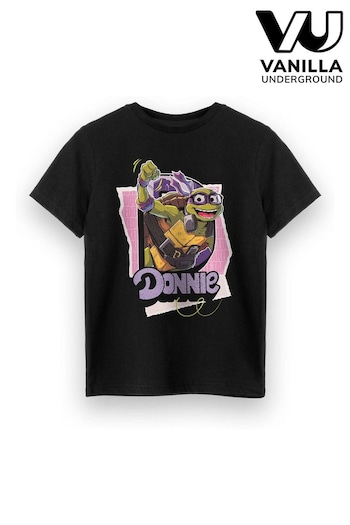 Vanilla Underground Donnie Black Boys Teenage Mutant Ninja Turtles T-Shirt (B79290) | £14