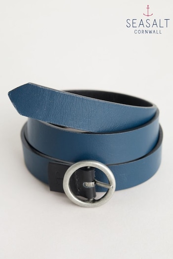 Seasalt Cornwall Blue Reversible Leather Belt (B79330) | £30