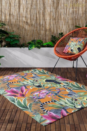 Wylder Tropics Multicolour Kali Animals Tropical Outdoor/Indoor Washable Rug (B79334) | £48