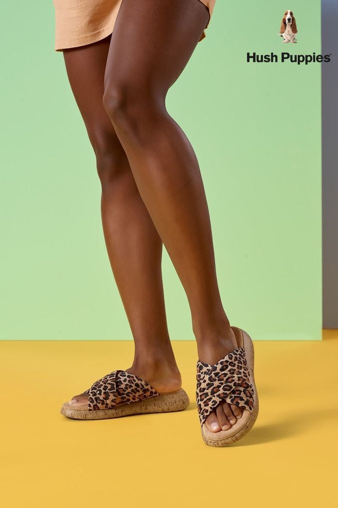 Buy Women s Hush Puppies Animal Print Sandals Online Next UK
