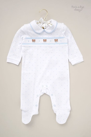 Rock-A-Bye Baby Boutique All-in-One White Sleepsuit (B79415) | £18