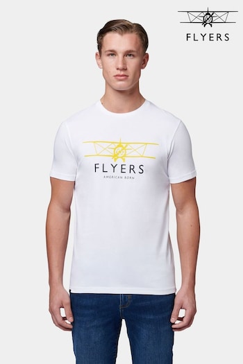 Flyers Mens Classic Fit Plane T-Shirt (B79447) | £20