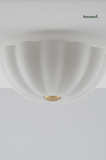 Houseof. Brass Flower Flush Ceiling Light (B79490) | £249