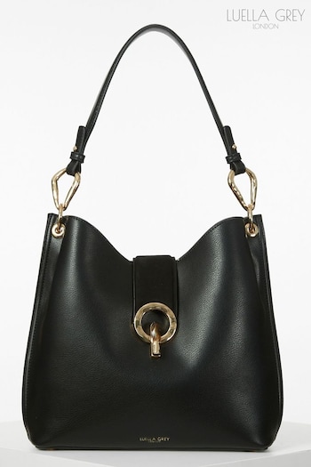 Luella Grey Lottie Hobo Black Tote Bag (B79554) | £120