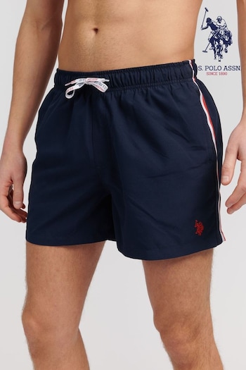 U.S. Polo Assn. Mens Blue Taped Swim Shorts (B79555) | £45