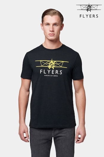 Flyers Mens Classic Fit Plane T-Shirt (B79572) | £20