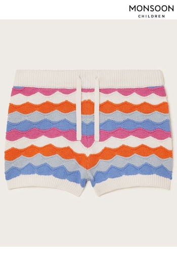 Monsoon Multi Wavy Stripe Knit Shorts (B79621) | £22 - £26