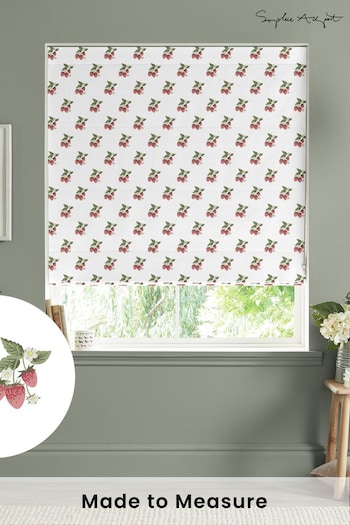 Sophie Allport White Strawberries Made to Measure Roman Blinds (B79631) | £79