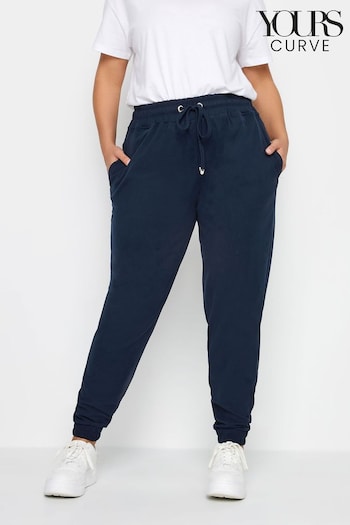 Yours Curve Blue Elasticated Stretch Joggers (B79654) | £27