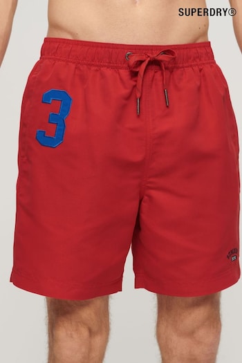 Superdry Red Recycled Polo 17 Inch Swim Shorts (B79672) | £40