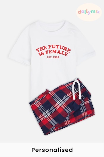 Personalised The Future Is Female Pyjamas by Dollymix (B79829) | £30
