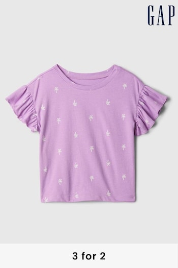 Gap Purple Mix and Match Ruffle Short Sleeve T-Shirt (Newborn-5yrs) (B79857) | £8
