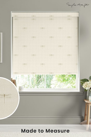 Sophie Allport Neutral Gold Vector Dragonfly Made to Measure Roller Blinds (B80250) | £58