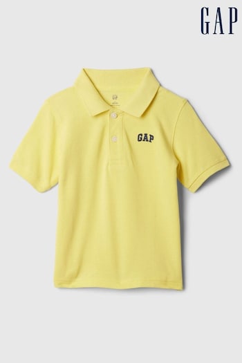 Gap Yellow Logo Short Sleeve Pique Polo adidas Shirt (Newborn-5yrs) (B80340) | £10