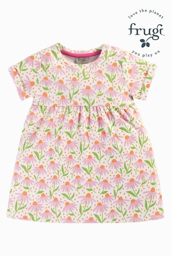 Frugi Daisy Print Short Sleeve White Dress (B80372) | £28 - £32