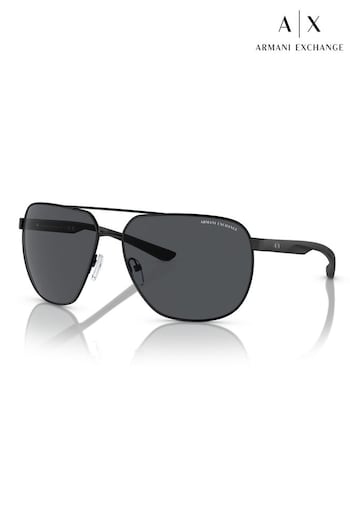 Armani rba Exchange Ax2047S Round Black Sunglasses (B80373) | £83